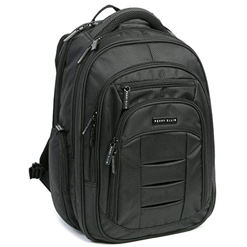 Perry Ellis M150 Business Laptop Rucksack, Schwarz, Einheitsgröße, M150 Business Laptop Rucksack von Perry Ellis