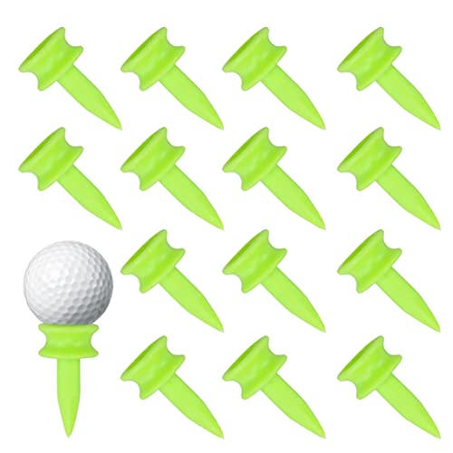 Pesoncarl Golf-Tees, Kunststoff, Übungs-Golf-Tees, kleine Schloss-Tees, 25 mm, grün, für Golf-Teile, 100 Stück, Golf-Tees von Pesoncarl