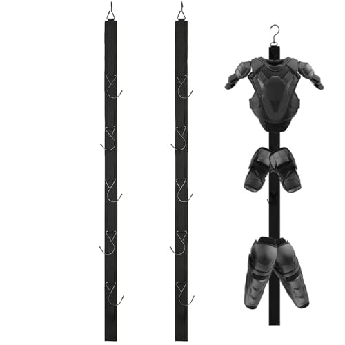 Pesoncarl Hockey-Trocknungsregal, 2pcs 47 Zoll 5-Hookey-Getriebe, tragbare Ausrüstung für Ice Baseball Catcher Football Ausrüstung von Pesoncarl