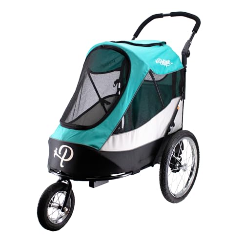 PETIQUE Trailblazer Jogger, Dog Cart for Medium Size Pets, Ventilated Pet Stroller for Cats & Dogs, Neptune von Petique