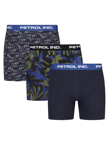 Petrol Industries - 3-er Pack Boxershorts Shorewalk Blau XXL von Petrol Industries