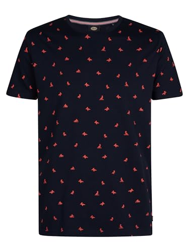 Petrol Industries - T-Shirt mit Allover-Muster Doral Blau XL von Petrol Industries