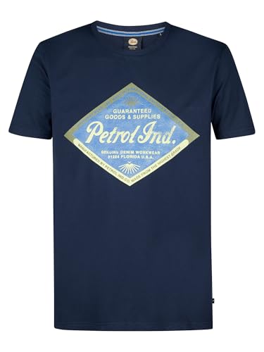 Petrol Industries, Men T-Shirt SS Classic Print, M-1050-TSR634, Navy Blue, L von Petrol Industries