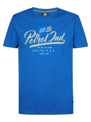 Petrol Industries - T-Shirt mit Aufdruck Tropic Blau L von Petrol Industries