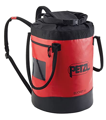 Petzl, Bucket 45, Selbstversorgende Haltertasche, Rot, 45 Liters, Unisex-Adult von PETZL
