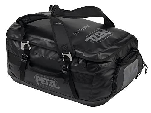 Petzl Duffel 65 Mittelgroße Transporttasche aus TPU Plane und Polypropylen in der Farbe Schwarz 65 Liter, Maße: 58,5cm x 40cm x 28,5cm, S045AA02 von PETZL