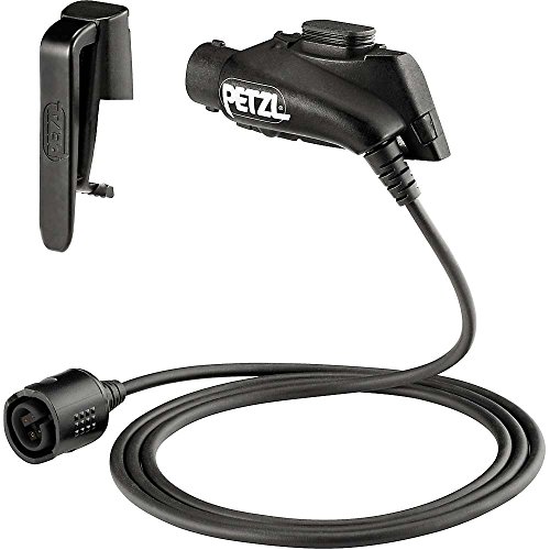 PETZL Erwachsene BELTKIT 2 Bluetooth Verlängerungskabel Und Gürtelclip Für Die Nao +-stirnlampe, Schwarz, One Size von PETZL