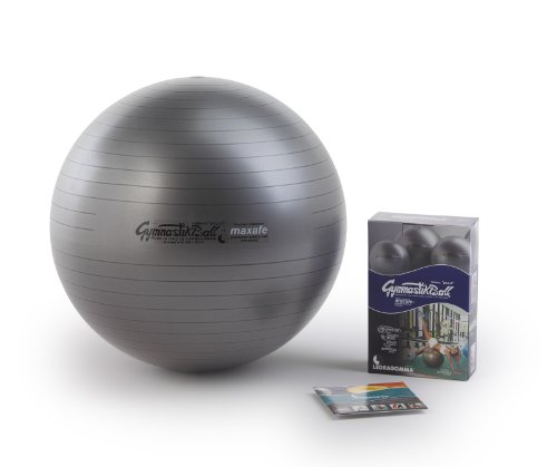 Ledragomma Original Pezzi -Gymnastik Ball MAXAFE, 75 cm, schwarz von Ledragomma Original Pezzi