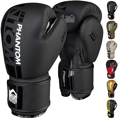 Phantom Boxhandschuhe APEX | MMA Muay Thai-Boxing Gloves | 10-16 oz | Männer - Schwarz von Phantom Athletics