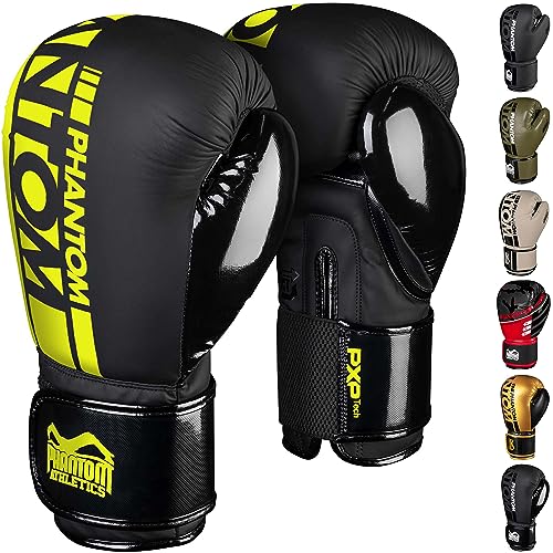 Phantom Boxhandschuhe APEX Speed | MMA Muay Thai-Boxing Gloves | 10-16 oz | Männer - Schwarz/Neon von Phantom Athletics