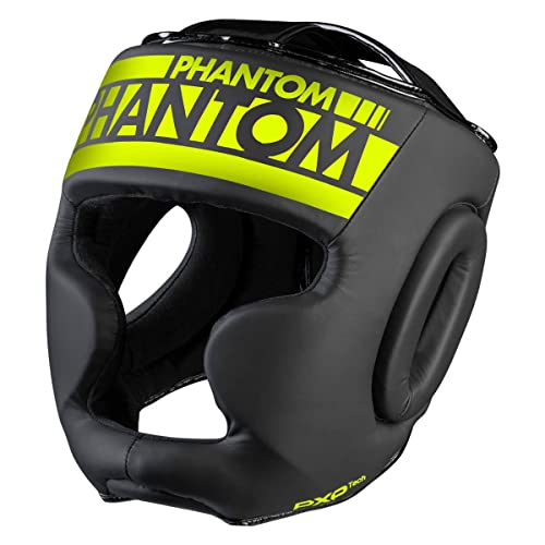 Phantom Kopfschutz APEX | Boxen MMA Muay Thai-Boxing Fighting | Herren Damen (Full Face - Schwarz/Neon) von Phantom Athletics