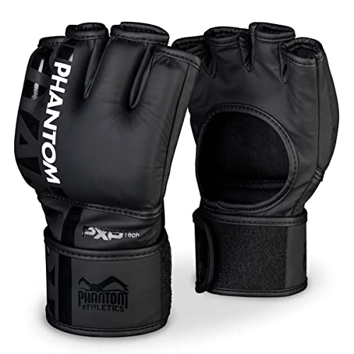 Phantom MMA Handschuhe APEX Fight | Profi Gloves für Fight, Sparring, Boxen, Freefight (S/M - Schwarz) von Phantom Athletics
