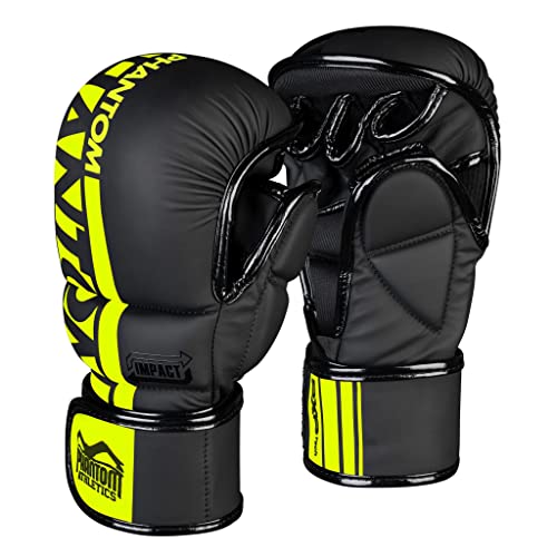 Phantom MMA Handschuhe APEX | Profi Gloves für Sparring, Fight, Boxen, Freefight (L/XL - Schwarz/Neon) von Phantom Athletics