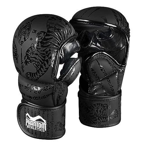 Phantom MMA Handschuhe APEX | Profi Gloves für Sparring, Fight, Boxen, Freefight (Muay Thai - Schwarz, S/M) von Phantom Athletics