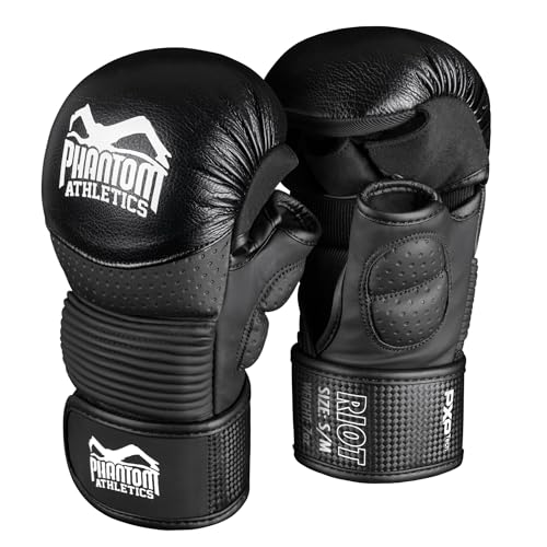 Phantom MMA Handschuhe RIOT PRO - Optimaler Schutz für Sparring - Sicherheit für Daumen und Handgelenk - Offener Griff - Kampfsport, Grappling - Fight und Training - Herren - L/XL von Phantom Athletics