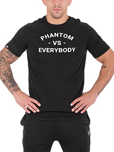 Phantom Athletics Herren Phantom Vs. Everybody T Shirt, Phantom Vs Everybody - Schwarz, XS EU von Phantom Athletics