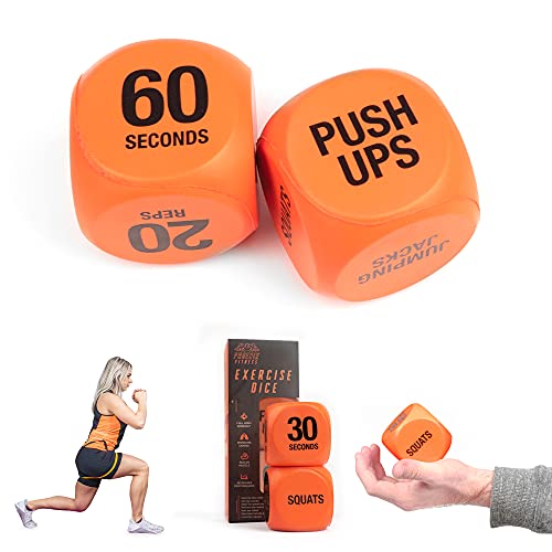 Phoenix Fitness Übungswürfel – Workout-Würfelspiel für Cardio-, HIIT- und Trainingskurse – Ganzkörper-Trainingsroutine für Zuhause und Fitnessstudio (Orange) von Phoenix Fitness