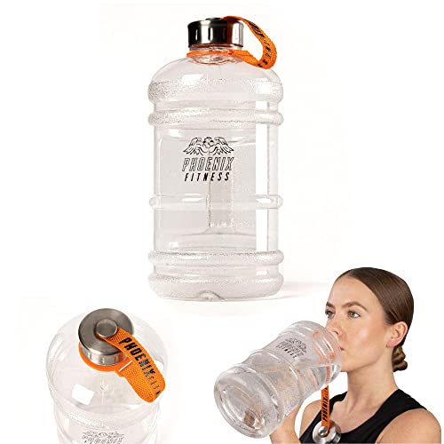 Phoenix Fitness Trinkflaschenverschluss mit Gurt, transparent, 2 l von Phoenix Fitness