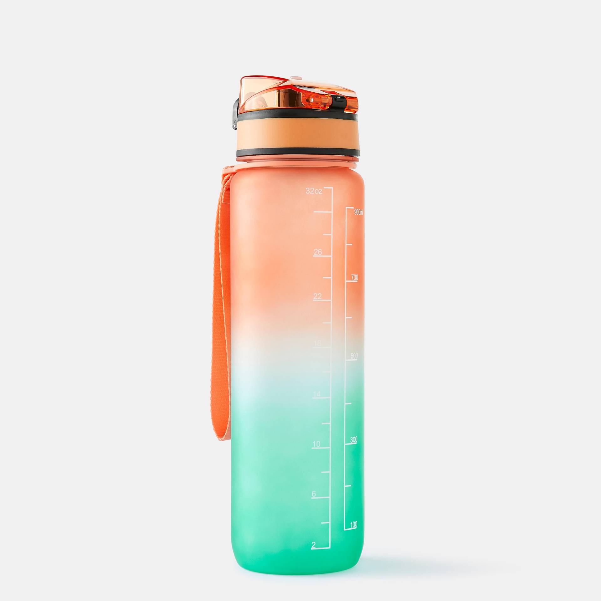 Trinkflasche 1 Liter - Motivation orange/grün von Phoenix