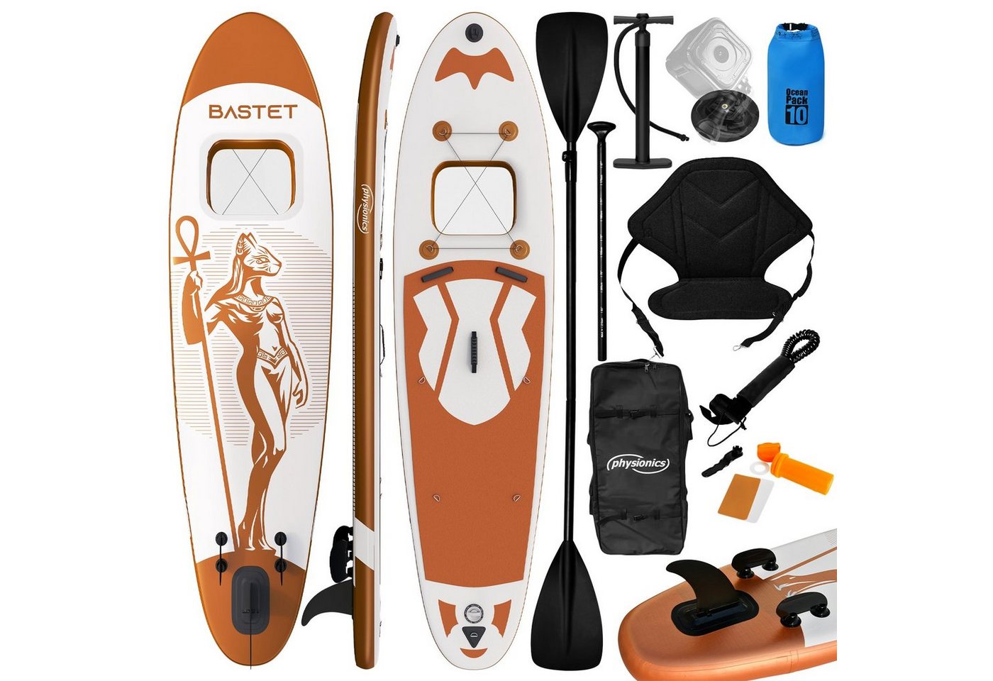 Physionics SUP-Board Stand Up Paddle Board Aufblasbares SUP Board 305cm von Physionics