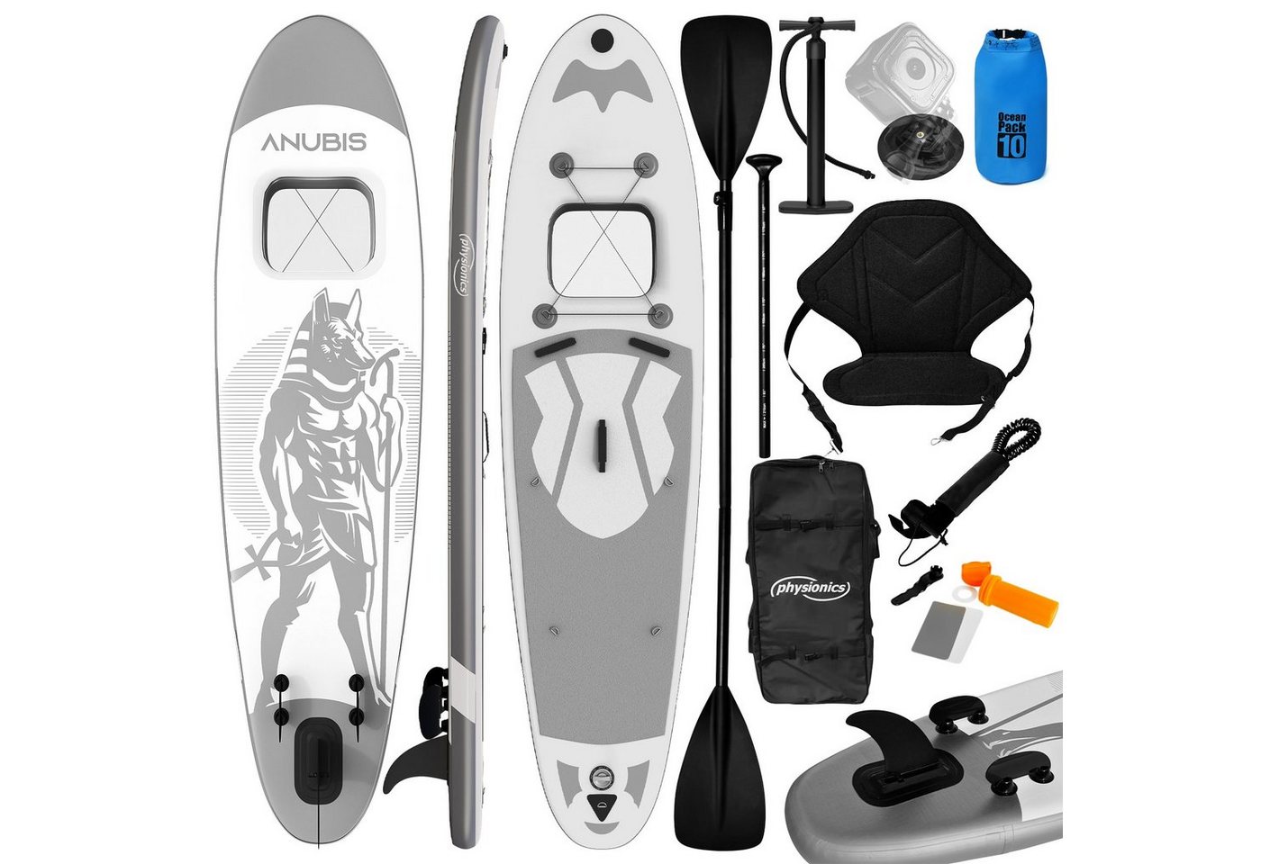 Physionics SUP-Board Stand Up Paddle Board Aufblasbares SUP Board 320cm von Physionics