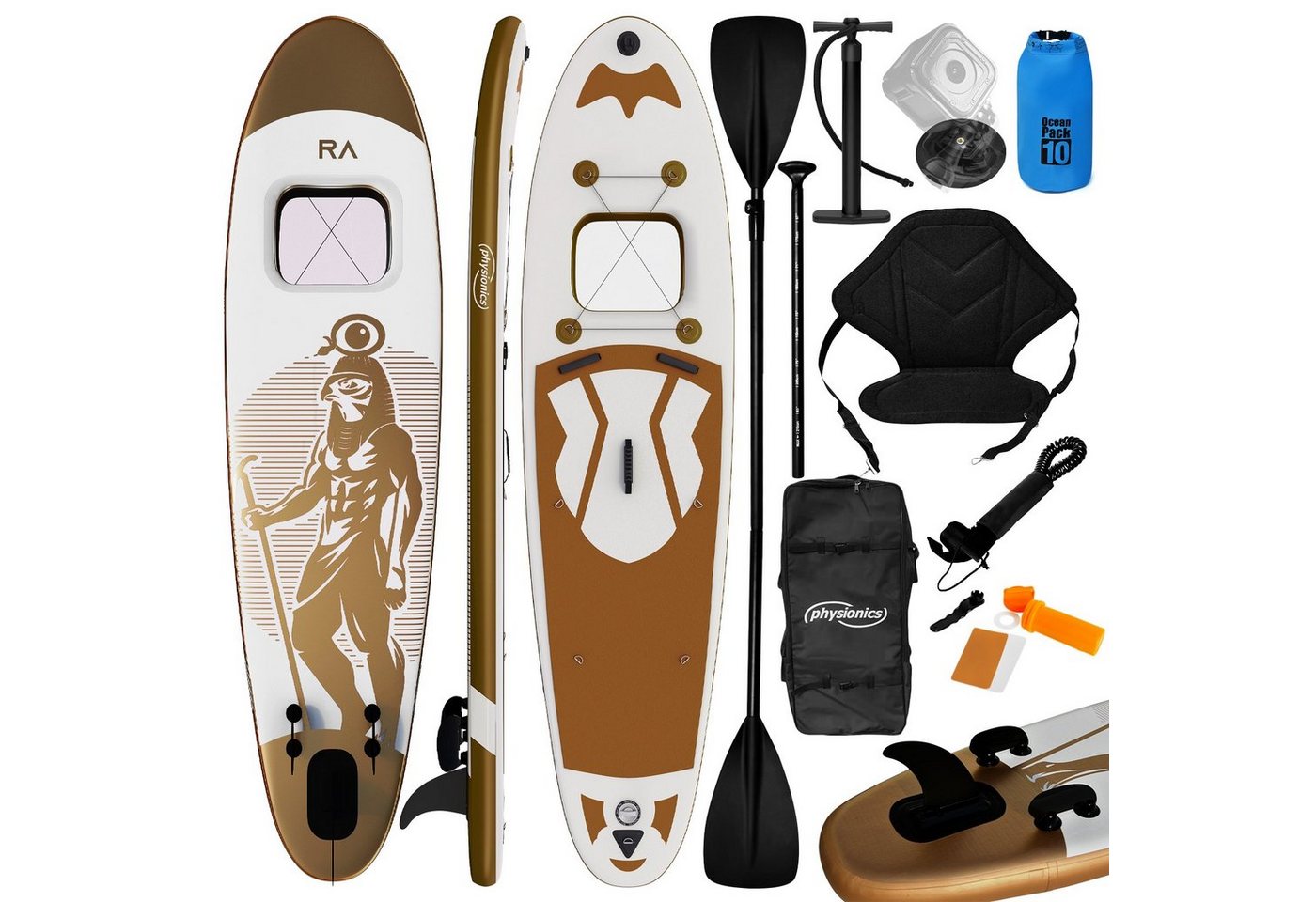 Physionics SUP-Board Stand Up Paddle Board Aufblasbares SUP Board 360cm von Physionics