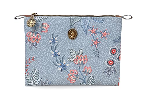 PiP Studio Kosmetiktasche Flower Festival | Light Blue - 19,5 x 13 x 1 von PiP Studio