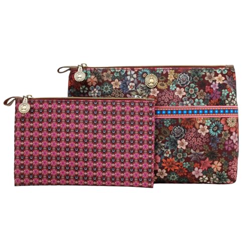 Cosmetic Bag Combi Tutti i Fiori Pink 26x18x7.5cm/22x13x1cm von PiP Studio