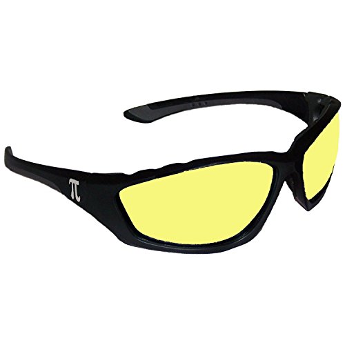 PI Wear Vegas - gelbe Gläser, winddichte Sonnenbrille mit Polster von PiWear