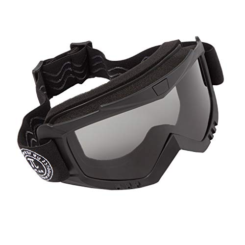 PiWear® MX Muddy SM - hochwertige verstellbare dunkel getönte und gepolsterte Motocross Skibrille UV 400 Schutz Motorrad Brille Outdoor Dirtbike Off-road Snowboard Augenschutz von PiWear