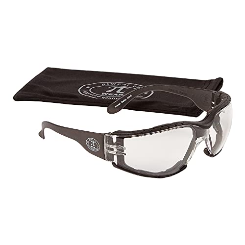 PiWear Dallas CL mit Polster - rahmenlose klare Motorradbrille Sportbrille Sonnenbrille von PiWear
