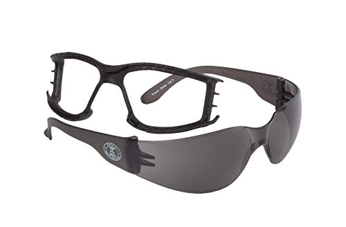 PiWear Dallas SM mit Polster - rahmenlose dunkel getönte Sportbrille Sonnenbrille von PiWear