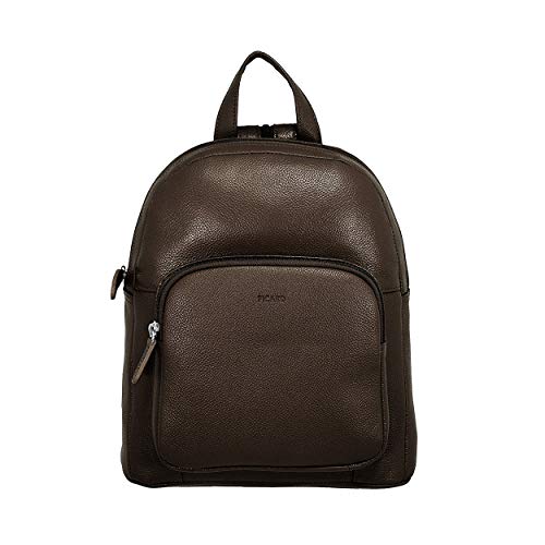 Picard Luis Rucksack M aus Rindsleder mit Reissverschluss, einstellbare Schultergurte, Handyfach, Reissverschlussfach 28 x 24 x 10 cm (H/B/T) Damen (6315) Cafe [055] von Picard