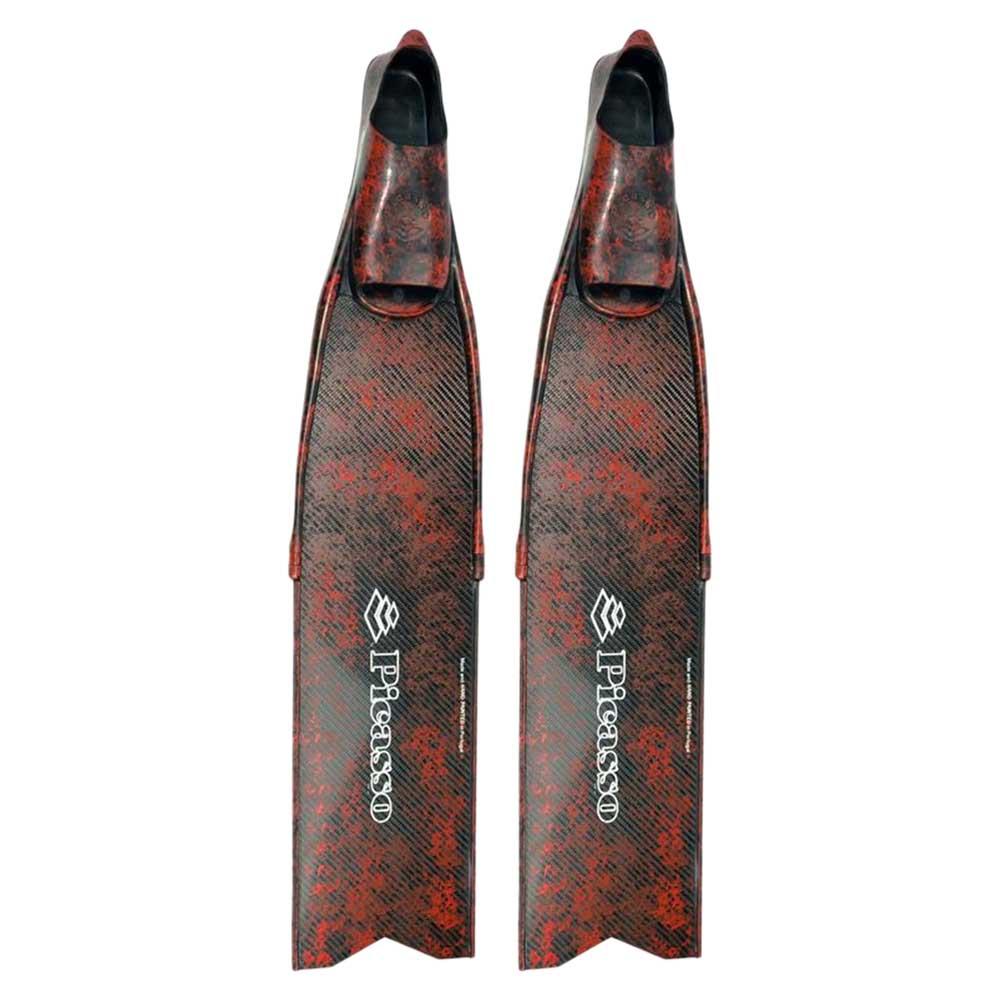 Picasso Carbon Long Spearfishing Fins Rot EU 40-42 von Picasso
