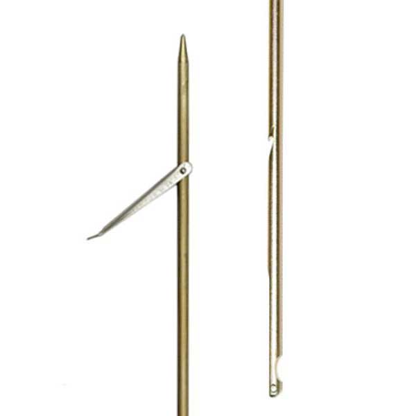 Picasso Gold Spring Steel Round Notch Fin Spear 6.5 Mm Golden 100 cm von Picasso