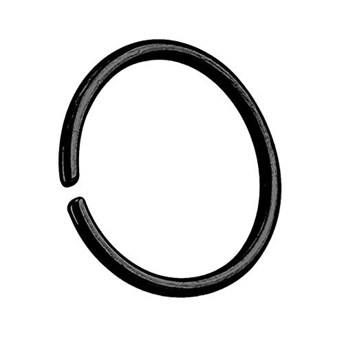 Piercingfaktor Continuous Piercing 925 Silber Fake Hoop Ring Septum Tragus Helix Ohr Nase Lippe Nasenring Nasenpiercing Schwarz 1,2mm x 6mm von Piercingfaktor