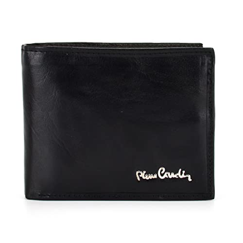 Pierre Cardin Geldbeutel Herren - Elegante Portemonnaie Herren Echtes Leder mit Geldscheinfach 10 Kartenfächer 3 Fächer RFID Schutz 12,5 x 9,7 x 2,5 cm- Schwarz von Pierre Cardin