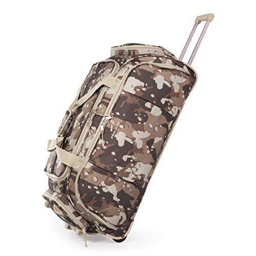 Pierre Cardin Leichter Rollkoffer mit Rädern - Duffle Bag mit strapazierfähigen Stress-geprüften Skate-Rädern | Trolley & Trageoptionen | Reisetasche mit Rollen CL769 (Large Camo 30"). von Pierre Cardin