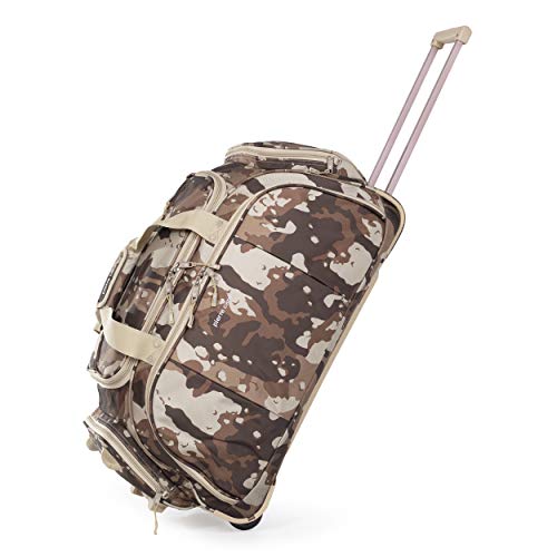 Pierre Cardin Leichter Rollkoffer mit Rädern - Duffle Bag mit strapazierfähigen Stress-geprüften Skate-Rädern | Trolley & Trageoptionen | Reisetasche mit Rollen CL769 (Medium Camo 26"). von Pierre Cardin