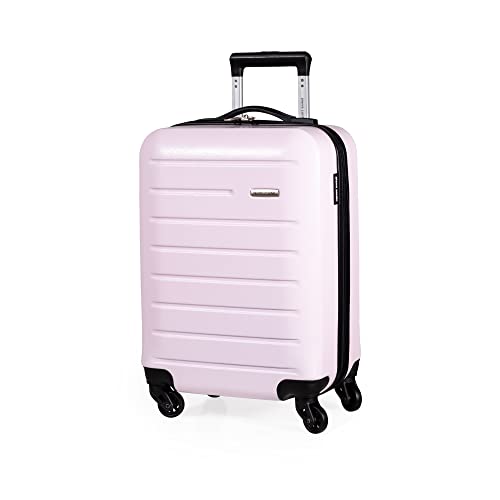 Pierre Cardin Voyager CL89328-S Koffer – Hartseitiges Kabinen-zugelassenes BA-Reisegepäck mit 4 Spinner-Rädern, Gewicht 3 kg, 38.9 l, Höhe 54.4 cm, passend für 55x45x35 cm, rosa, S, Gepäck-Set von Pierre Cardin