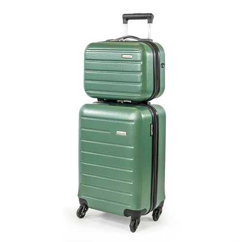 Pierre Cardin Voyager Hartschalenkoffer - Reisegepäck mit 4 Spinnrollen | Teleskopgriff | Hartschalenkoffer CL893, khaki, M, Koffer von Pierre Cardin