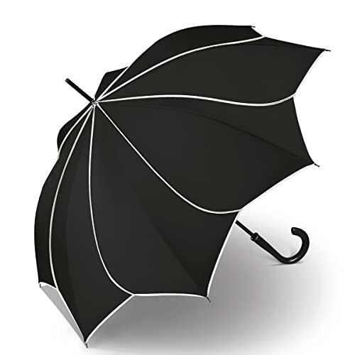 pierre cardin Parapluie avec motif tournesol noir et blanc - Édition noire von Pierre Cardin