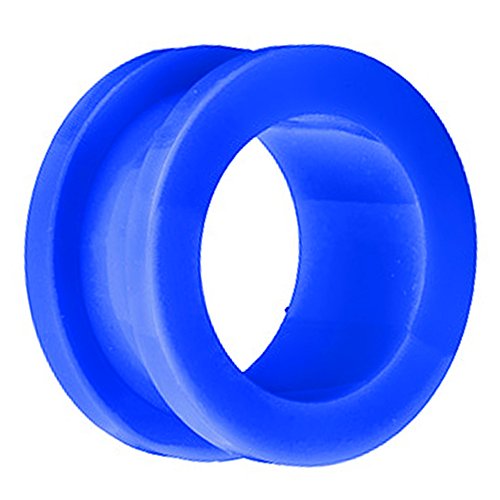 Piersando Flesh Tunnel Ohr Plug Piercing Ohrpiercing Schraub Acryl Kunststoff 10 mm Blau von Piersando