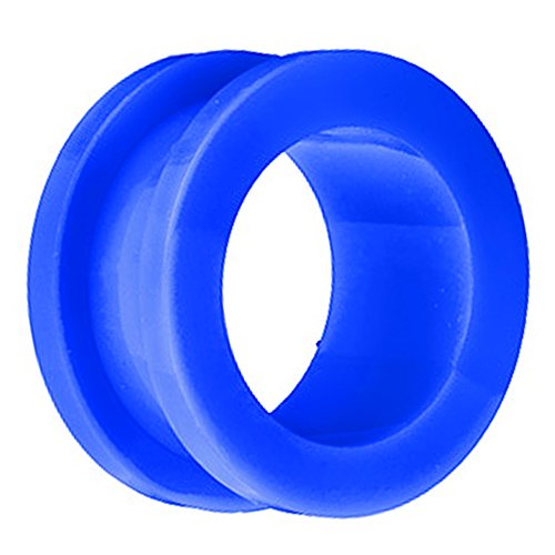 Piersando Flesh Tunnel Ohr Plug Piercing Ohrpiercing Schraub Acryl Kunststoff 14 mm Blau von Piersando