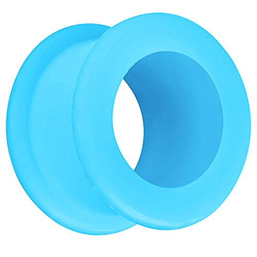 Piersando Silikon Flesh Tunnel Ohr Plug Piercing Ohrpiercing Extra Big Flexibel Weich Soft XXL 16mm Aqua von Piersando