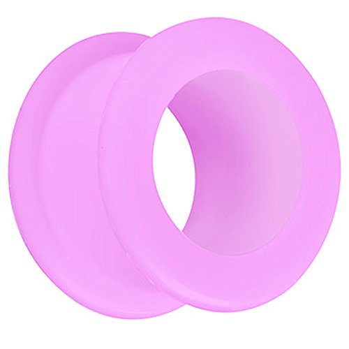 Piersando Silikon Flesh Tunnel Ohr Plug Piercing Ohrpiercing Extra Big Flexibel Weich Soft XXL 18mm Lila von Piersando