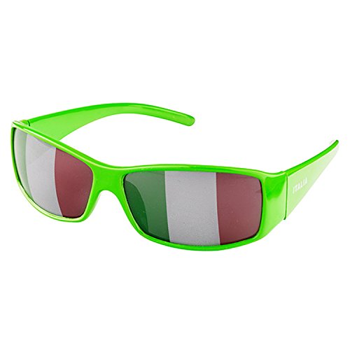 Piersando Sonnenbrille Brille Fahne Fussball EM & WM Länderflagge Augen Fanartikel Land Flagge Italien von Piersando