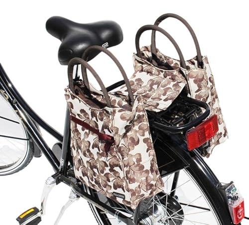 Pilgrim Fahrradtaschen Gepäckträgertasche Henkeltasche Bowlingtasche Packtaschen, Farbe:Beige, Herstellernummer:BLO44-170_2, Ausführung:2X Hecktasche L von Pilgrim