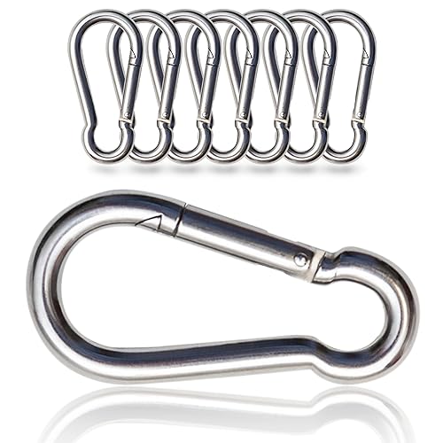 PinPro Feuerwehr-Karabiner nach DIN 5299C mit Traglast bis 650kg | Mehrere Größen wählbar | Mengen- und Vorteilspack | Aus verzinktem Stahl (4St. 160x13mm, WLL: 600kg) von PinPro