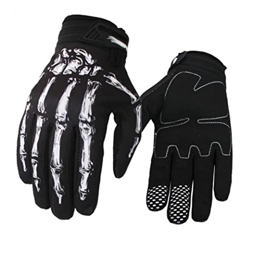Pineeseatile Motorradhandschuhe Touchscreen Non Slip Skeleton Bike Handschuhe Fahren Fäustlinge für Männer Frauen XL 1Pair Handschuhe von Pineeseatile